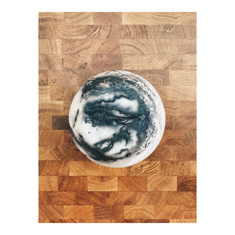 MOON JAR • horsehair raku