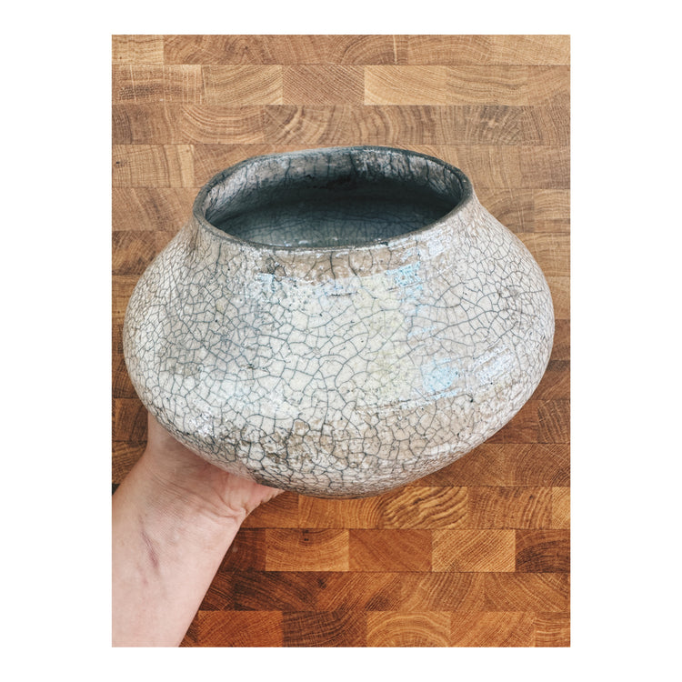 KRATOR VASE • crackle raku