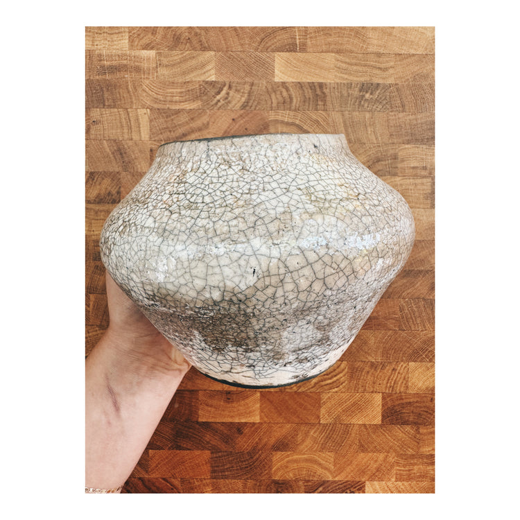 KRATOR VASE • crackle raku