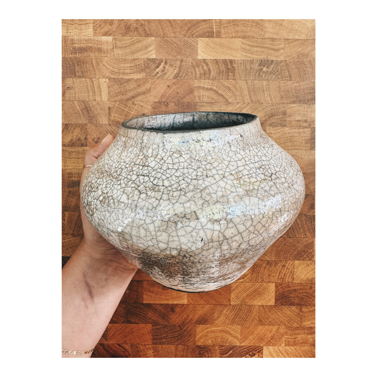 KRATOR VASE • crackle raku