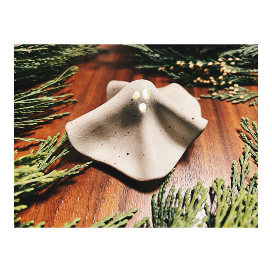 GHOSTIES - hand-built tea light/incense holders