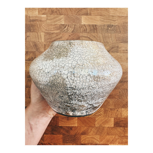 KRATOR VASE • crackle raku
