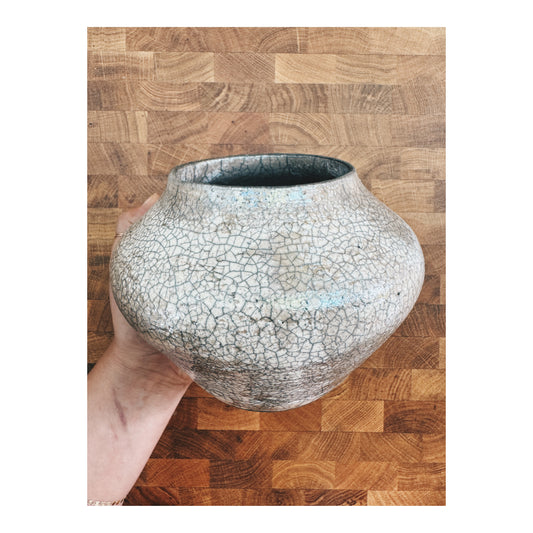 KRATOR VASE • crackle raku